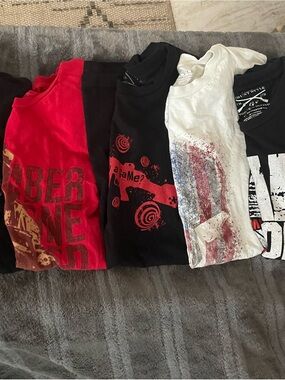 Grunt Style Short Sleeve Tee Pack - Red, Black & White Graphic Shirts